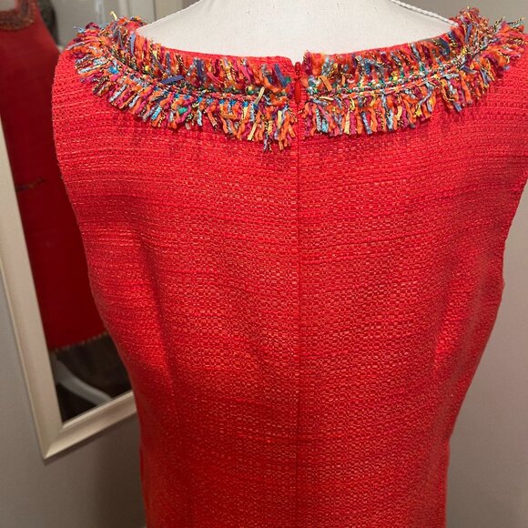 NWT Talbots Textured Fringe Neck Shift Dress, Size 16 - Picture 12 of 16